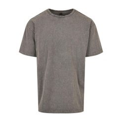 Koszulka Unisex Adult Acid Wash Heavy Oversized T-shirt. Szare t-shirty BUILD YOUR BRAND, xl, bez wzorów, bez kołnierzyka, bez ramiączek. Za 109.99 zł.