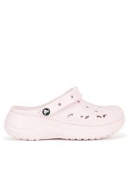 Crocs Klapki BAYA PLATFORM CLOG 208186-6PI Różowy. Czerwone klapki Crocs, bez wzorów, z materiału, bez obcasa. Za 249.99 zł.
