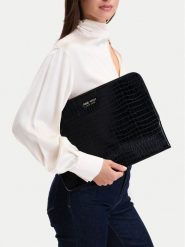 Nine West Etui na laptopa CEO-OFFICE ELEGANCE-LDA9838 Czarny. Czarne torby na laptopa Nine West, bez wzorów, ze skóry. Za 99.99 zł.