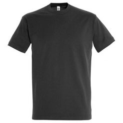 Koszulka Unisex Dla Dorosłych Z Bawełny Imperial Ringspun. Brązowe bluzki SOL'S, s, bez wzorów, z bawełny, sportowe, bez kołnierzyka, bez ramiączek. Za 41.99 zł.