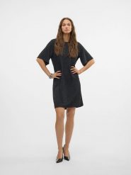 Vero Moda Sukienka w kolorze czarnym rozmiar: XL. Czarne sukienki Vero Moda, xl, bez wzorów, bez kołnierzyka, bez ramiączek, midi. Za 65.69 zł.