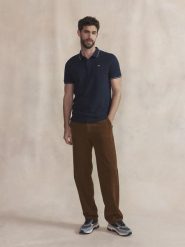 Polo TBS Darel. Niebieskie koszulki polo Tbs, na lato, l, bez wzorów, z bawełny, bez kołnierzyka, bez ramiączek. Za 231.70 zł.
