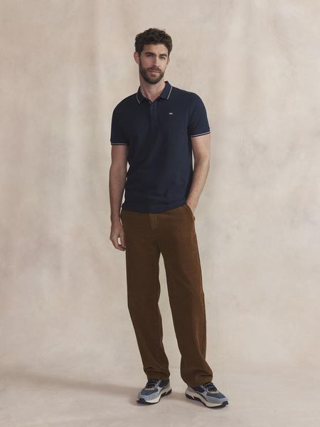 Polo TBS Darel. Niebieskie koszulki polo Tbs, na lato, l, bez wzorów, z bawełny, bez kołnierzyka, bez ramiączek. Za 231.70 zł.