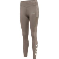 Damskie legginsy mid-rise Hummel MT Chipo. Szare legginsy Hummel, bez wzorów. Za 214.50 zł.