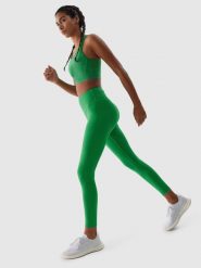 4F Legginsy do biegania szybkoschnące damskie - zielone XL. Zielone legginsy 4f, l, bez wzorów, z dzianiny, z podwyższonym stanem, długie. W wyprzedaży za 79.99 zł.