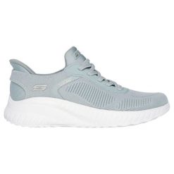 Kapcie SKECHERS BOBS SQUAD CHAOS Zielony. Zielone obuwie domowe Skechers, bez wzorów, z syntetyku, bez zapięcia. Za 375.99 zł.