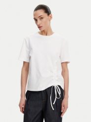French Connection T-Shirt 76QZA Biały Relaxed Fit. Białe t-shirty French Connection, l, bez wzorów, z bawełny, bez kołnierzyka, bez ramiączek. Za 89.99 zł.