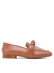 Gino Rossi Lordsy 7311 Brązowy. Brązowe lordsy Gino Rossi, bez wzorów, ze skóry, bez obcasa, bez zapięcia. Za 279.99 zł.