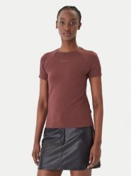 Patrizia Pepe T-Shirt 2M4549/J416-B887 Brązowy Reglan Fit. Brązowe t-shirty Patrizia Pepe, m, bez wzorów, bez kołnierzyka, bez ramiączek. Za 729.99 zł.