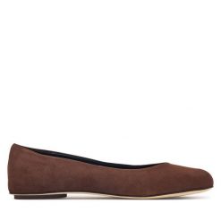 Baleriny Weekend Max Mara. Brązowe baleriny Weekend Max Mara, bez wzorów, bez obcasa. Za 1,389.00 zł.