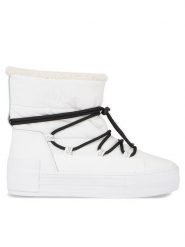 Calvin Klein Jeans Śniegowce Bold Vulc Flatf Snow Boot Wn YW0YW01181 Biały. Białe trapery i śniegowce Calvin Klein Jeans, z jeansu. Za 749.99 zł.