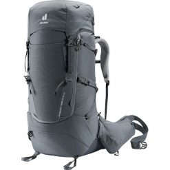 Plecak trekkingowy damski Deuter Aircontact Core 55 + 10 SL - graphite/black. Szare plecaki Deuter, bez wzorów. Za 1,164.99 zł.