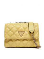 Guess Torebka HWQG87 48740 Żółty. Żółte listonoszki Guess, z aplikacjami, ze skóry, bez dodatków. Za 289.99 zł.