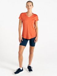 Dare 2b Koszulka sportowa "Vigilant Tee" w kolorze pomarańczowym rozmiar: 42. Pomarańczowe koszulki sportowe Dare 2b, bez wzorów, z materiału, bez ramiączek, outdoorowe. Za 61.60 zł.