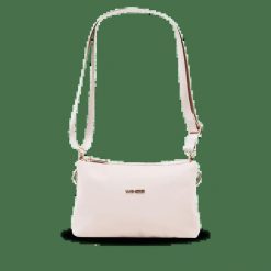 Torebka sportowa ROSELLA z funkcją kosmetyczki BEIGE. Brązowe torby na ramię Wings, bez wzorów, z materiału, eleganckie, na ramię, bez dodatków. Za 99.90 zł.