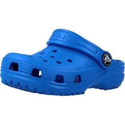 Sandały CROCS CLASSIC CLOG T Niebieski. Niebieskie sandały Crocs, bez wzorów, z materiału, bez obcasa, bez zapięcia. Za 175.99 zł.