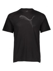 Puma Koszulka sportowa "Evostripe" w kolorze czarnym rozmiar: S. Czarne koszulki sportowe Puma, bez wzorów, z materiału, bez ramiączek, outdoorowe. Za 65.85 zł.