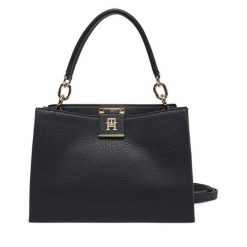 Torebka Tommy Hilfiger. Czarne torebki klasyczne TOMMY HILFIGER, bez wzorów, bez dodatków. Za 649.99 zł.
