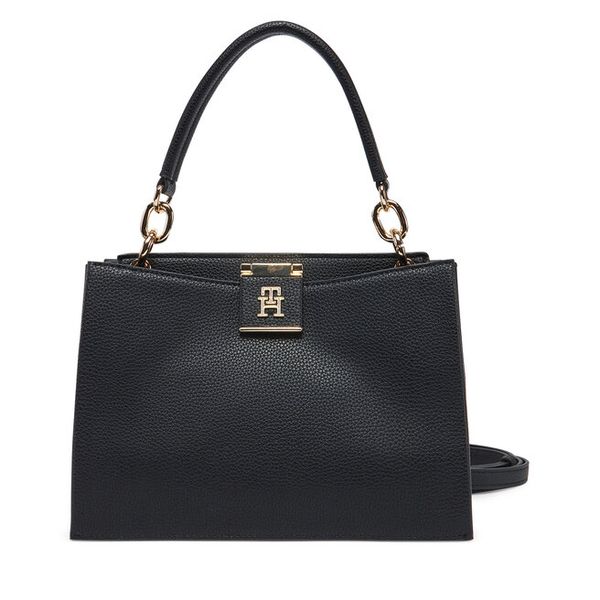 Torebka Tommy Hilfiger. Czarne torebki klasyczne TOMMY HILFIGER, bez wzorów, bez dodatków. Za 649.99 zł.