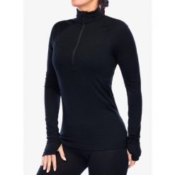Bluza termoaktywna damska Houdini Desoli Light Half Zip. Czarne bluzy Houdini, na zimę, xs, bez wzorów, bez kaptura. Za 377.99 zł.