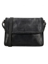 HIDE & STITCHES Skórzana torebka "Inspired by Country" w kolorze czarnym - 24 x 19 x 10 cm rozmiar: onesize. Czarne torby na ramię HIDE & STITCHES, bez wzorów, z materiału, na ramię, bez dodatków. Za 314.01 zł.