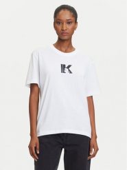 Karl Lagerfeld Jeans T-Shirt A3W17094 Biały Regular Fit. Białe t-shirty Karl Lagerfeld Jeans, s, bez wzorów, z jeansu, bez kołnierzyka, bez ramiączek. Za 259.99 zł.