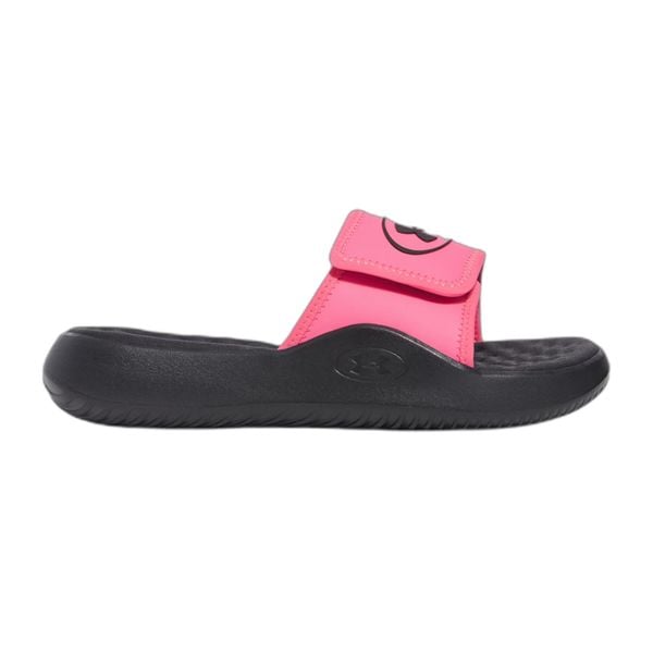 Klapki damskie Under Armour Ignite Pro 8. Czerwone klapki Under Armour, bez wzorów, z materiału, bez obcasa. Za 267.00 zł.