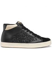 Geox Sneakersy "Blomiee" w kolorze złoto-czarnym rozmiar: 36. Czarne trampki Geox, bez wzorów, z materiału, za kostkę, bez zapięcia. Za 206.42 zł.