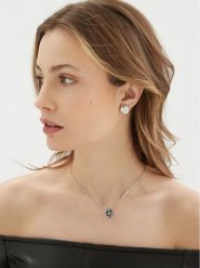 Guess Kolczyki JUBE05 058JW Srebrny. Szare kolczyki Guess, metalowe. Za 99.99 zł.