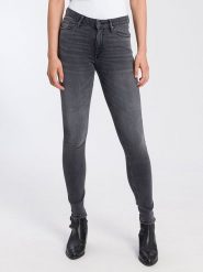 Cross Jeans Dżinsy - Skinny fit - w kolorze antracytowym rozmiar: W28/L32. Czarne jeansy Cross Jeans, l, z aplikacjami, z podwyższonym stanem. Za 79.21 zł.