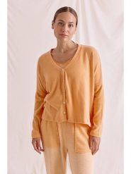 Cotton Candy Kardigan "Ori" w kolorze brzoskwiniowym rozmiar: XS. Pomarańczowe kardigany Cotton Candy, xs, bez wzorów. Za 140.53 zł.