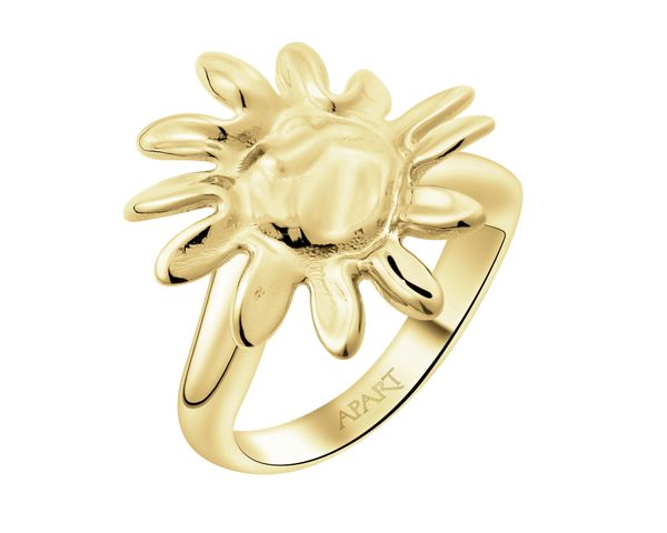 Pierścionek srebrny - Słońce. Szare pierścionki Apart, pozłacane. Za 429.00 zł.