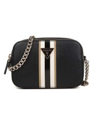 Guess Torebka w kolorze czarnym - 19 x 12,5 x 7 cm rozmiar: onesize. Czarne torby na ramię Guess, z aplikacjami, z materiału, na ramię, bez dodatków. Za 374.23 zł.