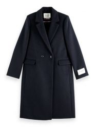 Scotch & Soda Płaszcz przejściowy w kolorze granatowym rozmiar: XL. Niebieskie płaszcze Scotch & Soda, xl, bez wzorów, z wełny, bez kaptura. Za 377.74 zł.