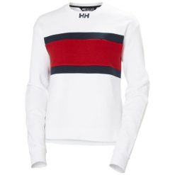 Bluza damska Helly Hansen Salt Crew. Białe bluzy Helly Hansen, bez wzorów, z bawełny, bez kaptura. Za 384.50 zł.