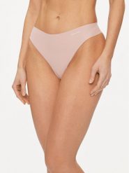 Calvin Klein Underwear Stringi 000QD5103E Różowy. Czerwone stringi Calvin Klein Underwear, bez wzorów, z bawełny. Za 49.99 zł.