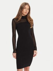 HUGO Sukienka dzianinowa Siclaminy 50542664 Czarny Slim Fit. Czarne sukienki Hugo, m, bez wzorów, z dzianiny, bez kołnierzyka, bez ramiączek. Za 949.99 zł.