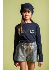 Like Flo Szorty "Like Flo Flo" w kolorze srebrnym rozmiar: 104. Szare szorty Like Flo, bez wzorów, z bawełny, z podwyższonym stanem. Za 100.99 zł.