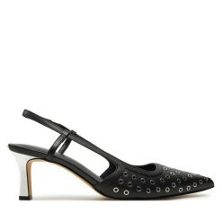 Szpilki MICHAEL Michael Kors. Czarne sandały MICHAEL Michael Kors, bez wzorów, bez obcasa, na szpilce, bez zapięcia. Za 399.99 zł.