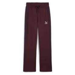Spodnie sportowe damskie Puma T7. Czerwone spodnie dresowe Puma, l, bez wzorów, z dresówki, trekkingowe. Za 337.00 zł.
