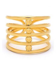 MOODE Pierścionek "Bérénice" rozmiar: onesize. Żółte pierścionki MOODE, ze stali. Za 101.94 zł.