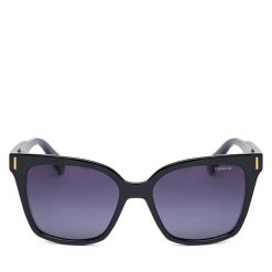 Okulary przeciwsłoneczne Polaroid. Czarne okulary przeciwsłoneczne Polaroid, bez wzorów. Za 129.99 zł.