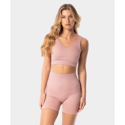 Szorty bezszwowe sportowe damskie Carpatree Simply Seamless. Czerwone bielizna sportowa Carpatree, z materiału, bez zapięcia, na fitness i siłownię. Za 89.99 zł.