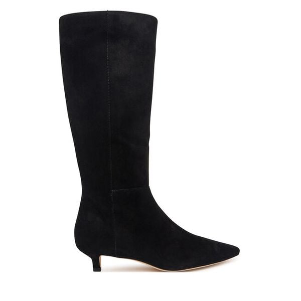 Kozaki LAUREN RALPH LAUREN. Czarne kozaki Lauren Ralph Lauren, bez obcasa, na szpilce, bez zapięcia. Za 1,299.00 zł.