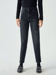 LTB Dżinsy "Freya" - Slim fit - w kolorze czarnym rozmiar: W25. Czarne jeansy LTB, z aplikacjami, z podwyższonym stanem. Za 88.02 zł.