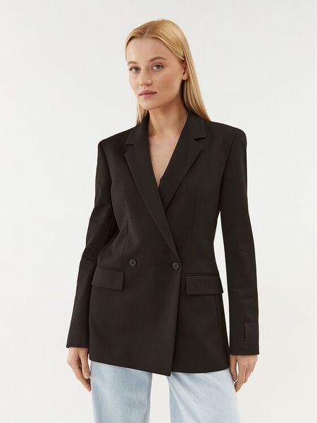 Hugo Marynarka Amaga 50494607 Czarny Relaxed Fit. Czarne marynarki i żakiety Hugo, bez wzorów, z syntetyku. Za 1,109.00 zł.