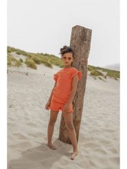 Like Flo Szorty dresowe "Faje" w kolorze czerwonym rozmiar: 146/152. Czerwone szorty Like Flo, bez wzorów, z bawełny. Za 93.29 zł.