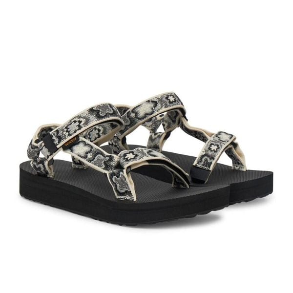 Sandały TEVA W MIDFORM UNIVER Czarny. Brązowe sandały Teva, bez wzorów, z tkaniny, bez obcasa, bez zapięcia. Za 292.99 zł.