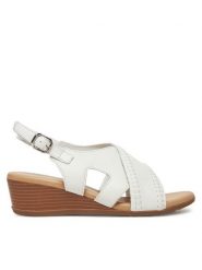 Lasocki Sandały WB-ELIA-03 Biały. Białe sandały Lasocki, bez wzorów, ze skóry, bez obcasa, na koturnie, bez zapięcia. Za 169.99 zł.