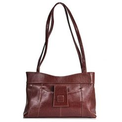 Torebka skórzana damska DAN-A T54 koniakowa. Torebki klasyczne DAN-A, bez wzorów, ze skóry, bez dodatków. Za 359.99 zł.